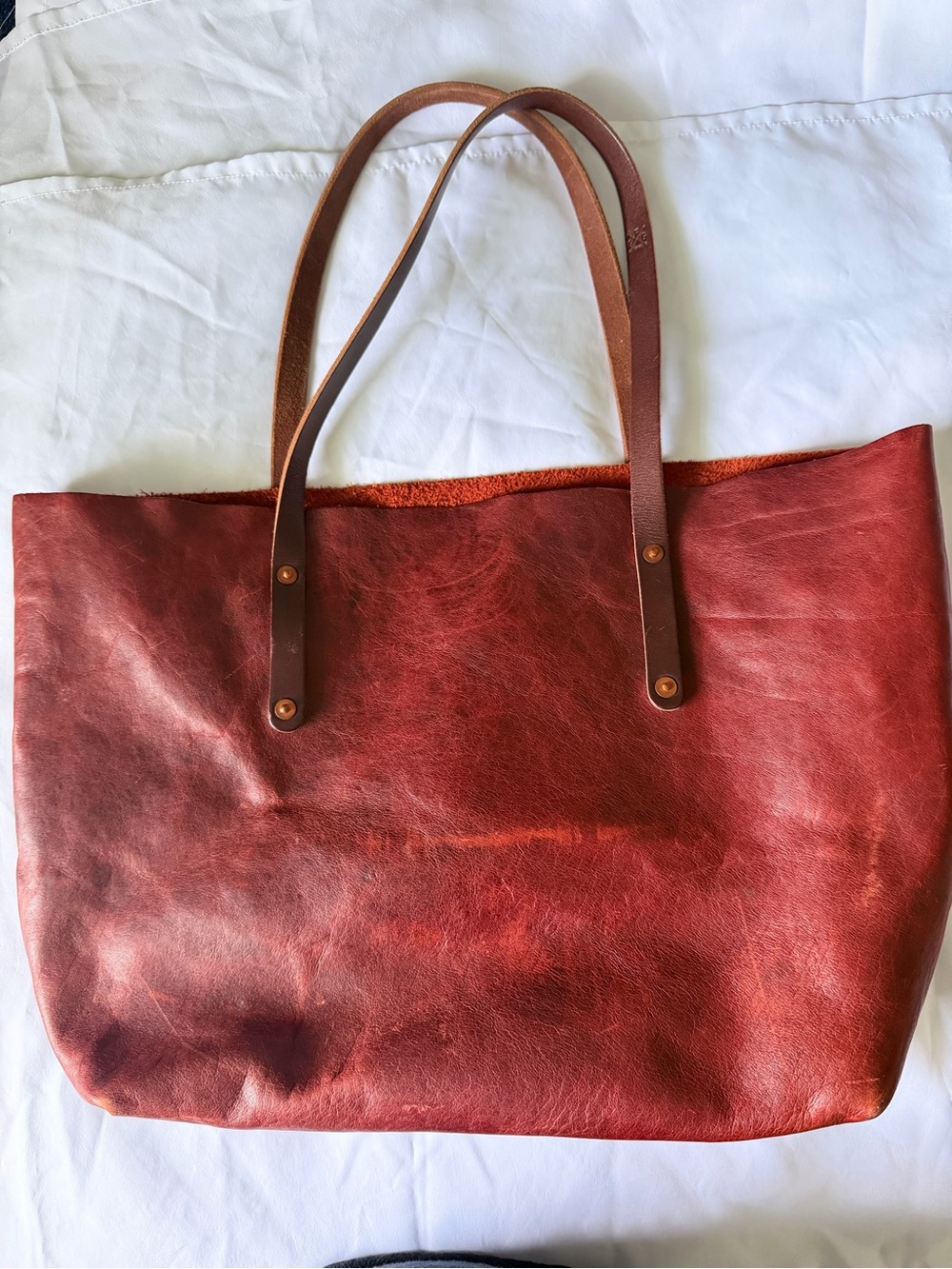Go Forth Goods Large Avery tote in redwood bison